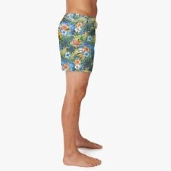 The Bungalow Trunk | Green 3D Vintage Tropical -Fair Harbor Shop BGL5 345 Green 3D Vintage Tropical ON FIG 1940