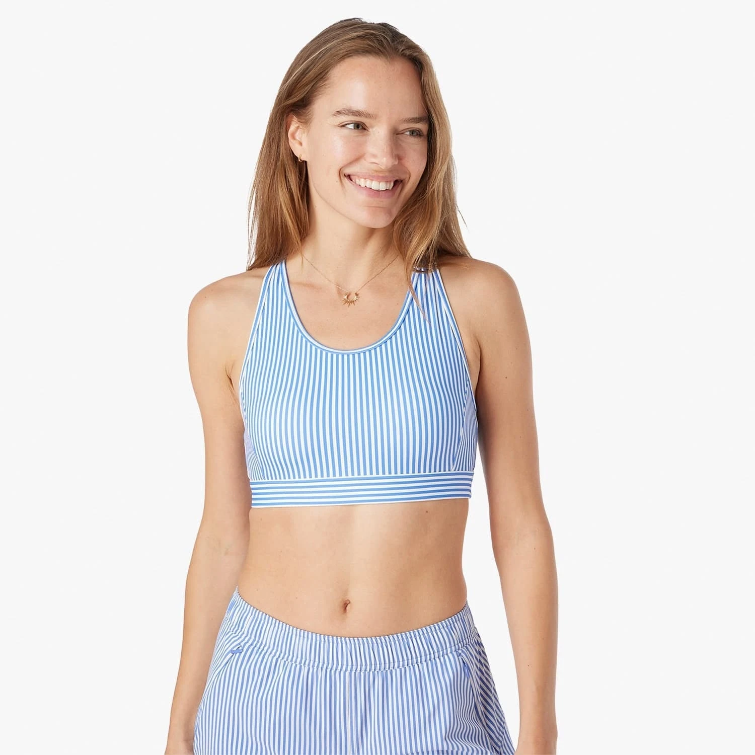 The Corliss Sports Bra | Sailing Stripe 2 The Corliss Sports Bra | Sailing Stripe - Image 2