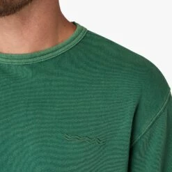 The Vintage-Wash Saltaire Crewneck | Coastal Green -Fair Harbor Shop F22 SALTAIRECREWNECK COASTALGREEN ON FIG 0212 e1288d7f 0082 446b ba1f 7df583123e00