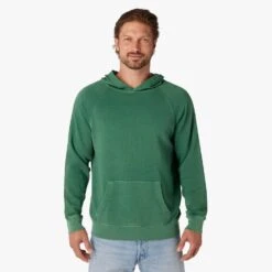 The Vintage-Wash Saltaire Hoodie | Coastal Green -Fair Harbor Shop F22 SALTAIREHOODIE COASTALGREEN ON FIG 0075 1b63e36c bc16 4ba3 a96e ee35f7fb9133