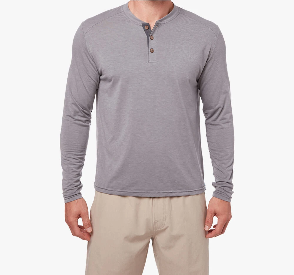The SeaBreeze Henley | Grey 3 The SeaBreeze Henley | Grey - Image 3
