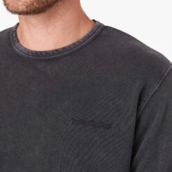 The Vintage-Wash Saltaire Crewneck | Black -Fair Harbor Shop SALTAIR CREWNECK CHARCOAL 098 2258eff1 5b5d 4e49 bea6 6e54f5b8b8af