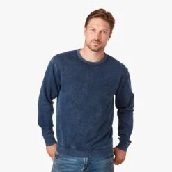 The Vintage-Wash Saltaire Crewneck | Navy -Fair Harbor Shop SALTAIR CREWNECK DARKBLUE 037 18595837 e647 4e7b 9570 c1db249042cd