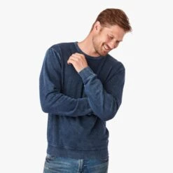 The Vintage-Wash Saltaire Crewneck | Navy -Fair Harbor Shop SALTAIR CREWNECK DARKBLUE 046 cef52087 d250 4413 84bf baa18dea2a9c