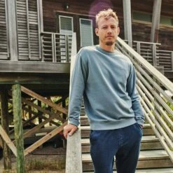 Saltaire Crewneck (2-Pack) -Fair Harbor Shop SCN2 015 SLATE LIFESTYLE 5a3d9b87 eca6 422f 9b79 a6eb561b82e2