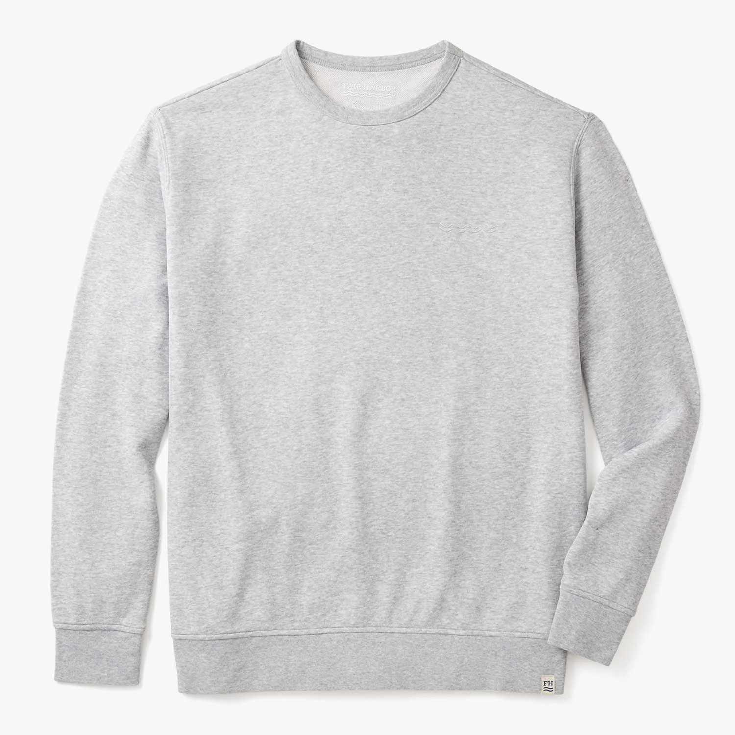 The Vintage-Wash Saltaire Crewneck | Heather Grey 1 The Vintage-Wash Saltaire Crewneck | Heather Grey