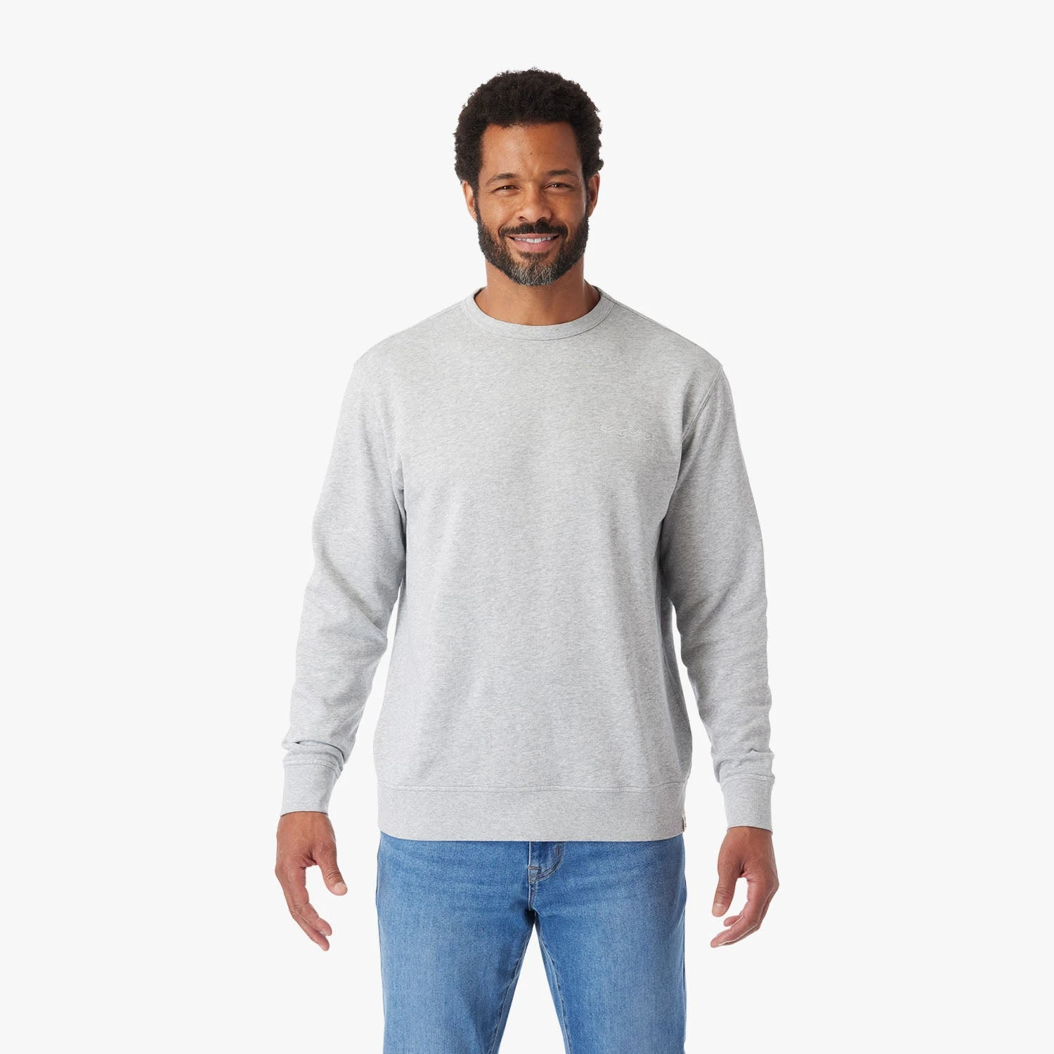 The Vintage-Wash Saltaire Crewneck | Heather Grey 3 The Vintage-Wash Saltaire Crewneck | Heather Grey - Image 3