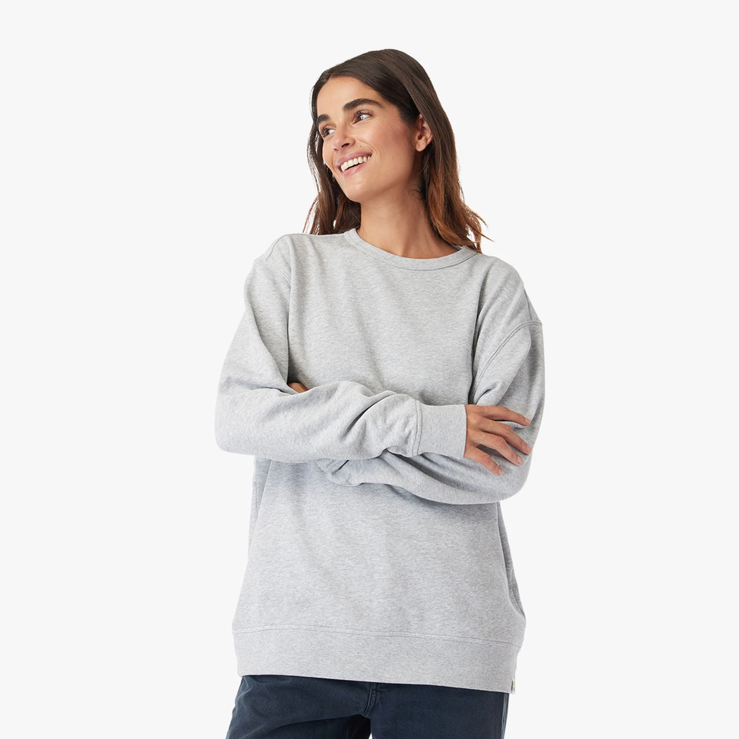 The Vintage-Wash Saltaire Crewneck | Heather Grey 6 The Vintage-Wash Saltaire Crewneck | Heather Grey - Image 6