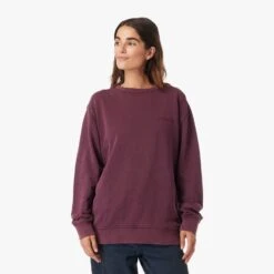 The Vintage-Wash Saltaire Crewneck | Burgundy -Fair Harbor Shop SCN2 602 BURGUNDY ONFIG WOMEN 001 efe86ccf 712f 4667 9bdb 96e4d0ea77ed