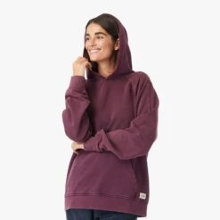 The Vintage-Wash Saltaire Hoodie | Burgundy -Fair Harbor Shop SHO1 602 BURGUNDY ONFIG WOMEN 001 099433b0 20e2 4f61 ad19 75fac315b35e