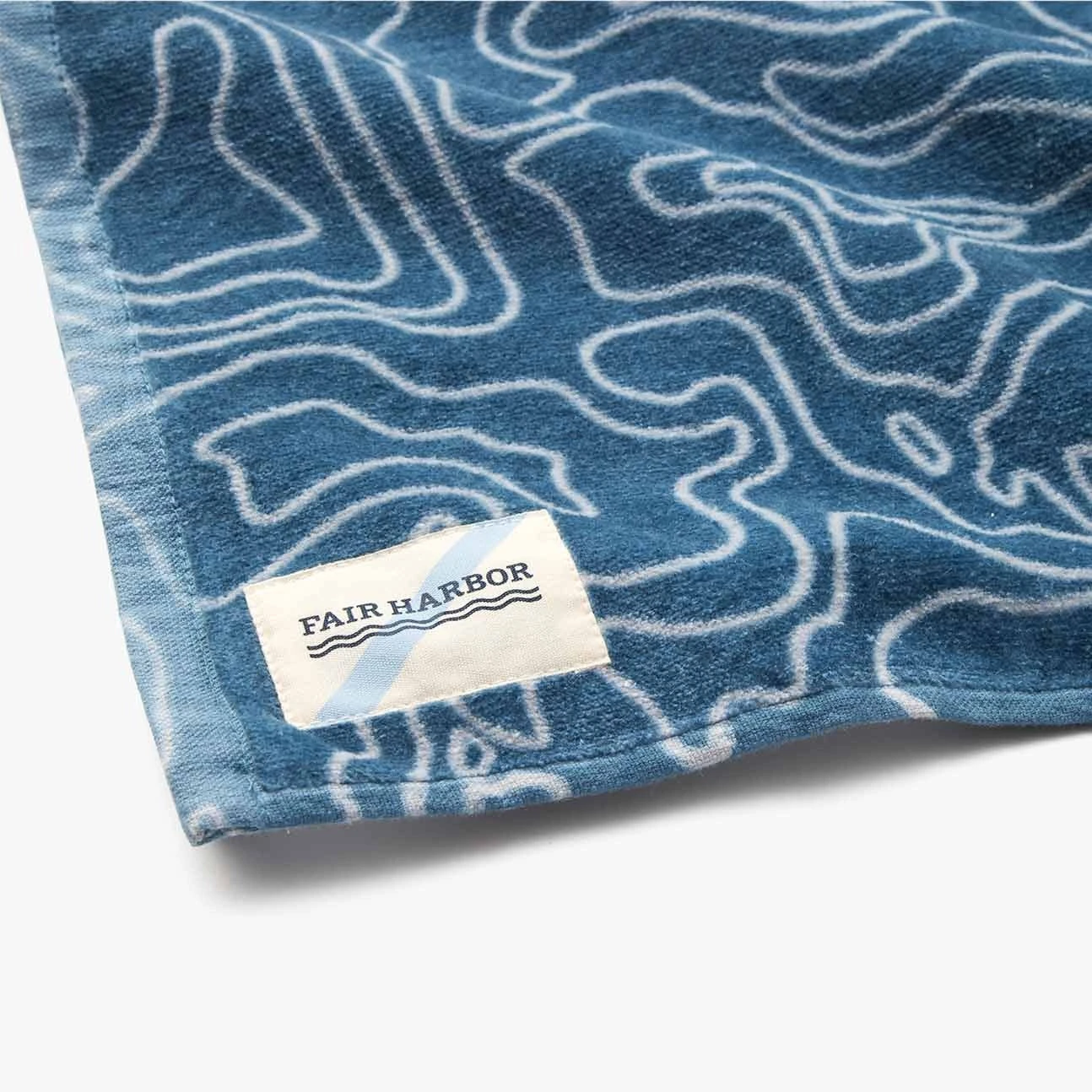 The FH Organic Beach Towel | Blue Topo 2 The FH Organic Beach Towel | Blue Topo - Image 2